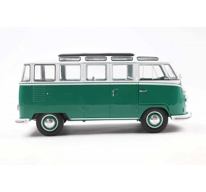 1962 Volkswagen T1 Samba Green/White – Solido 1:18 Diecast