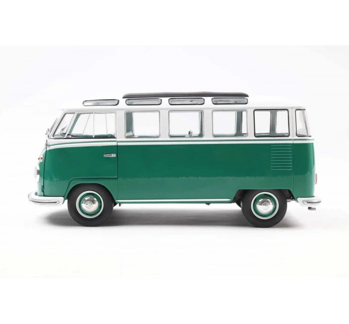 1962 Volkswagen T1 Samba Green/White – Solido 1:18 Diecast