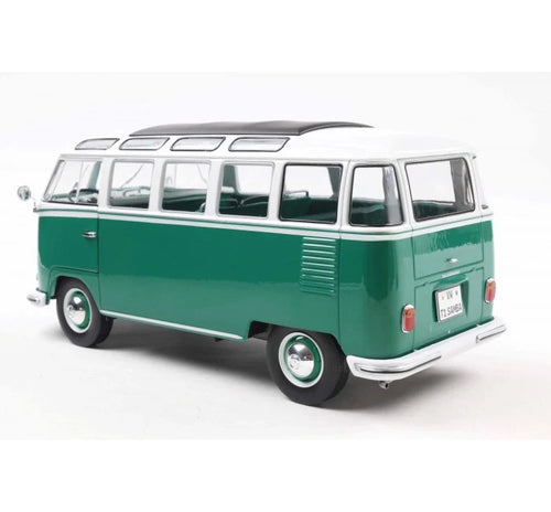 1962 Volkswagen T1 Samba Green/White – Solido 1:18 Diecast