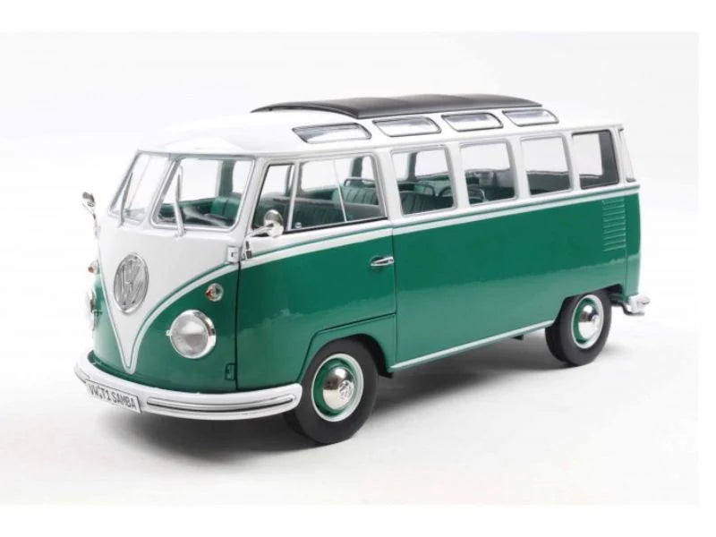 1962 Volkswagen T1 Samba Green/White – Solido 1:18 Diecast