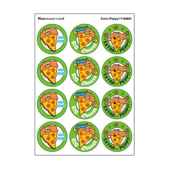 TREND Extra Peppy!, Pizza scent Retro Remix Scratch 'n Sniff Stinky Stickers