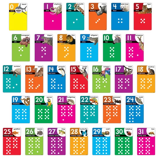 TREND Animals Count 0-31 Learning Set with Numbered Counting Cards
