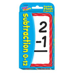 TREND Subtraction 0-12 Pocket Flash Cards