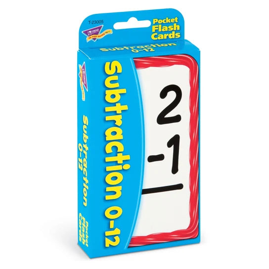 TREND Subtraction 0-12 Pocket Flash Cards