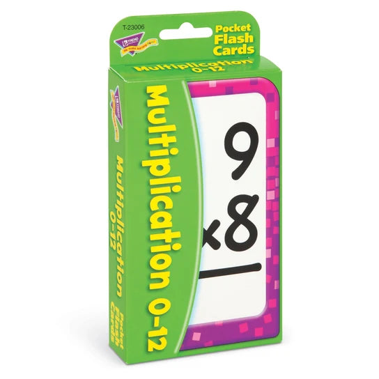 TREND Multiplication 0-12 Pocket Flash Cards