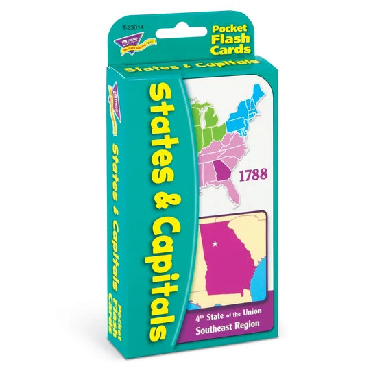 TREND States & Capitals Pocket Flash Cards