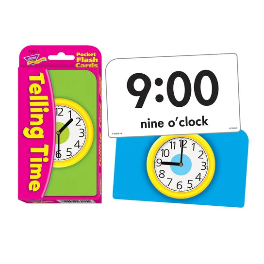 TREND Telling Time Pocket Flash Cards