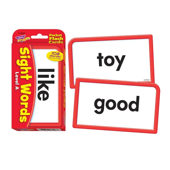 TREND Sight Words – Level A Pocket Flash Cards