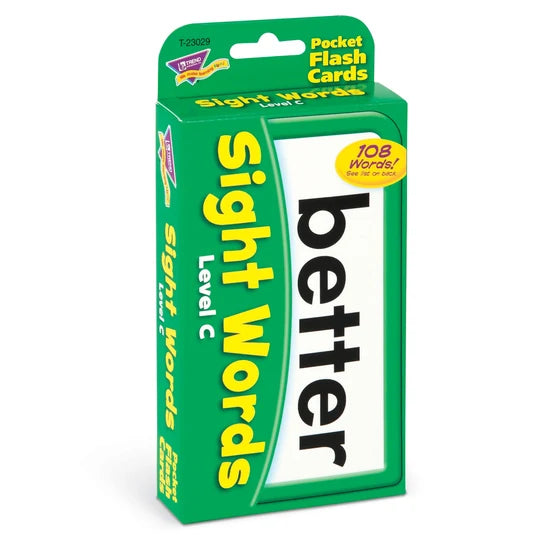 TREND Sight Words – Level C Pocket Flash Cards