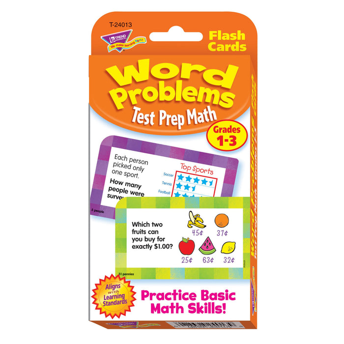 Word Problems Test Prep Math, Grades 1-3 Challenge Cards® product image