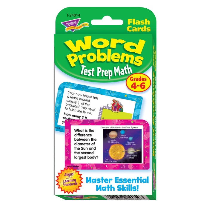 Word Problems Test Prep Math, Grades 4-6 Challenge Cards® product image