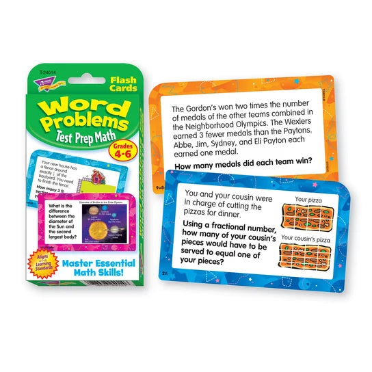 TREND Word Problems Test Prep Math, Grades 4-6 Challenge Cards