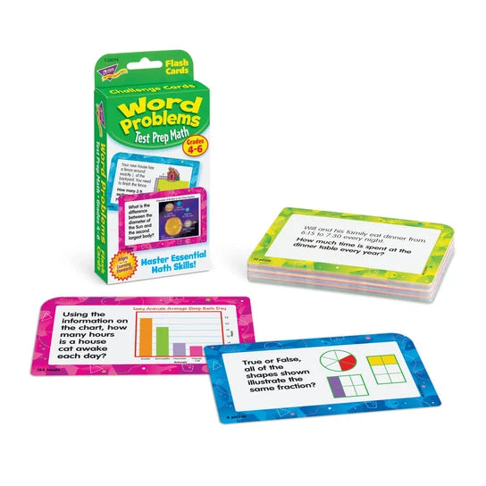 TREND Word Problems Test Prep Math, Grades 4-6 Challenge Cards