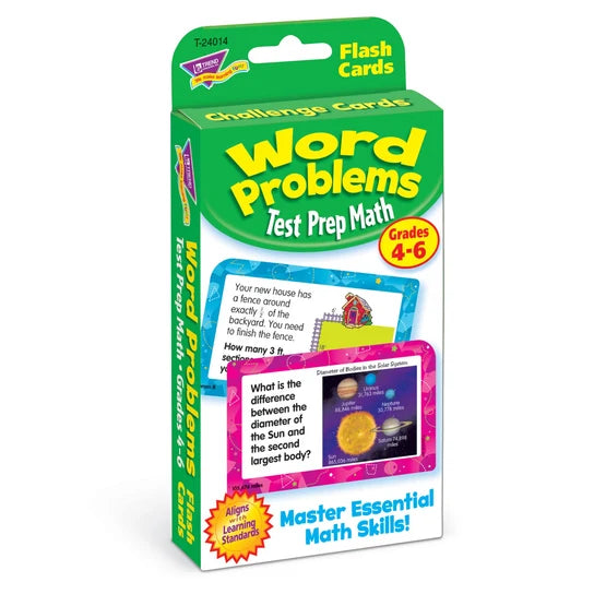 TREND Word Problems Test Prep Math, Grades 4-6 Challenge Cards