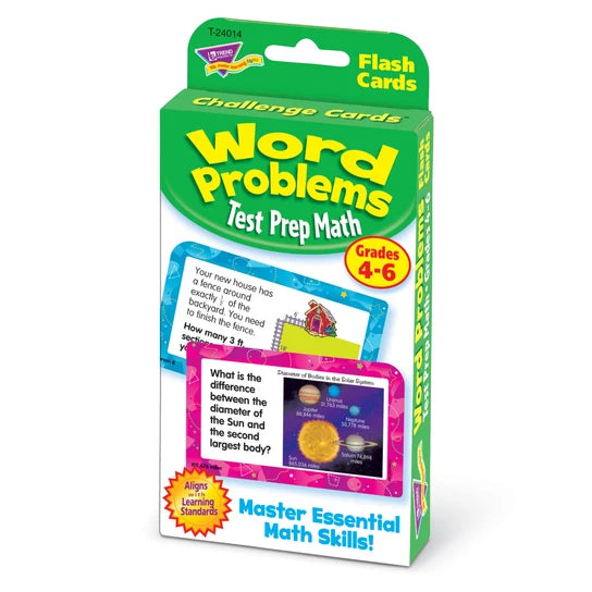 TREND Word Problems Test Prep Math, Grades 4-6 Challenge Cards