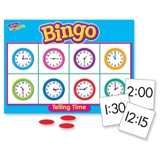 TREND Telling Time Bingo Game