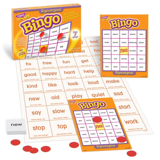 TREND Synonyms Bingo Game