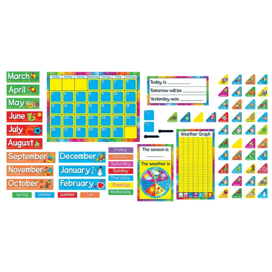 TREND Year Around Calendar Bulletin Board Set