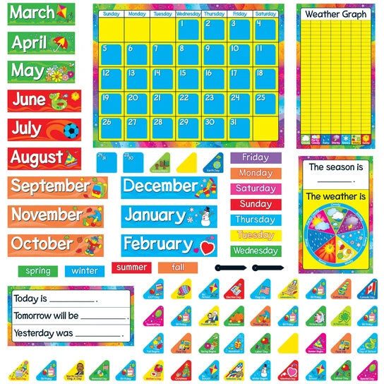 TREND Year Around Calendar Bulletin Board Set