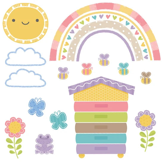 TREND Rainbow Garden Bulletin Board Set