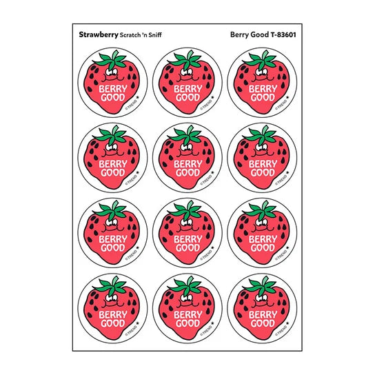 TREND Berry Good, Strawberry scent Retro Scratch 'n Sniff Stinky Stickers®
