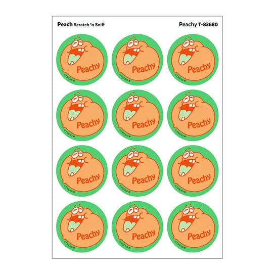 TREND Peachy, Peach scent Retro Scratch 'n Sniff Stinky Stickers