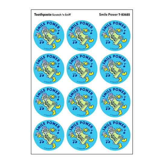 TREND Smile Power, Toothpaste scent Retro Scratch 'n Sniff Stinky Stickers