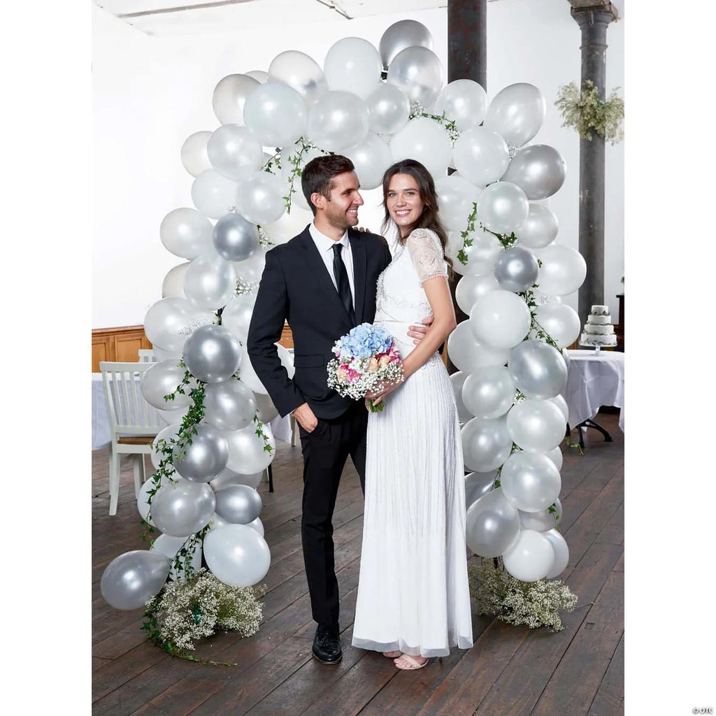 Talking Tables White & Silver Balloon Arch Garland Kit