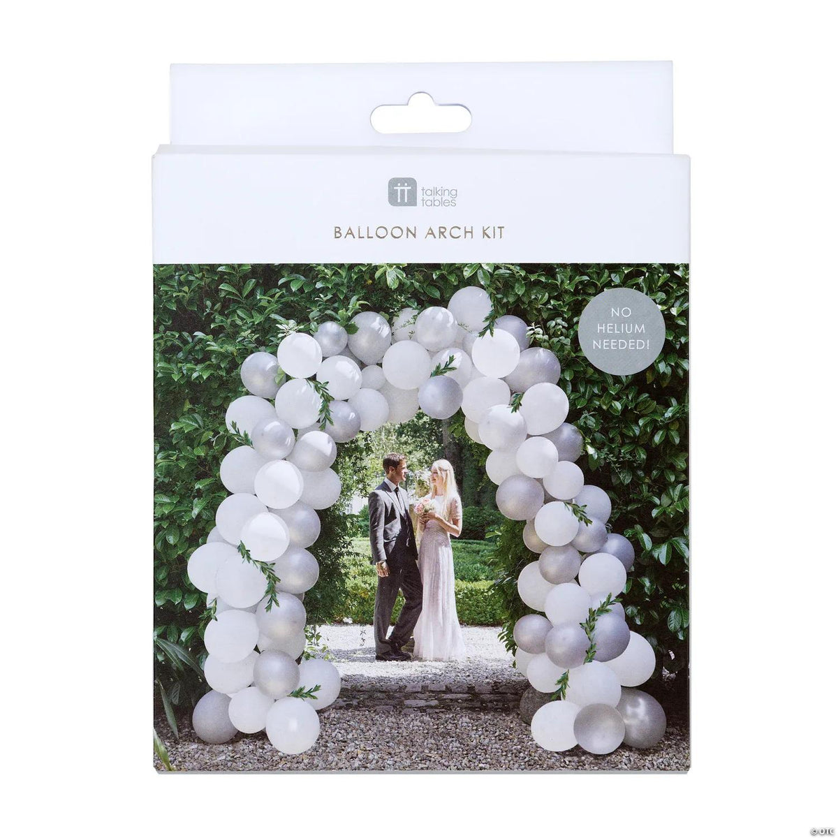 Talking Tables White & Silver Balloon Arch Garland Kit